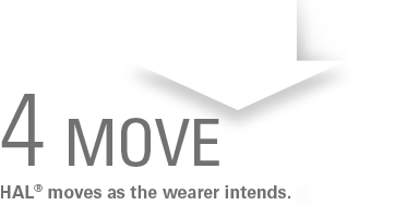 4 MOVE / HAL<sup>®</sup> moves as the wearer intends.
